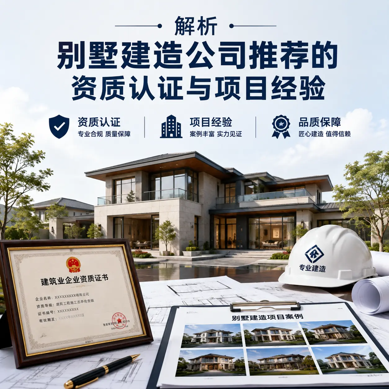 解析 织金 别墅建造公司推荐的资质认证与项目经验
