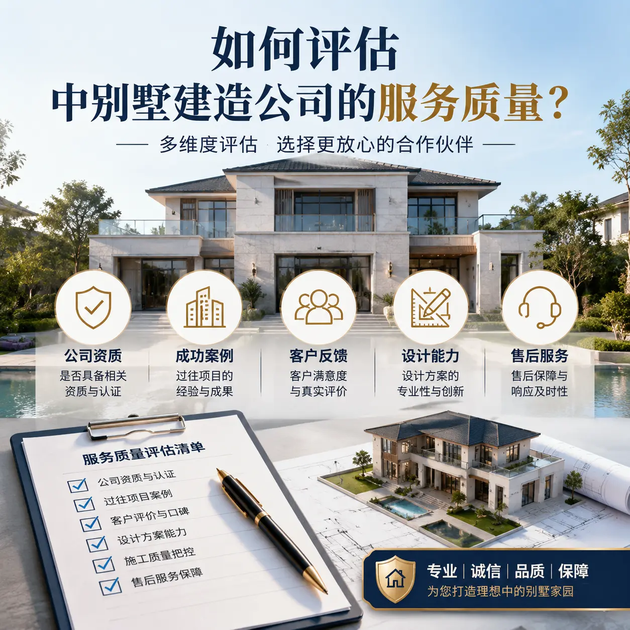 如何评估 织金 中别墅建造公司的服务质量?