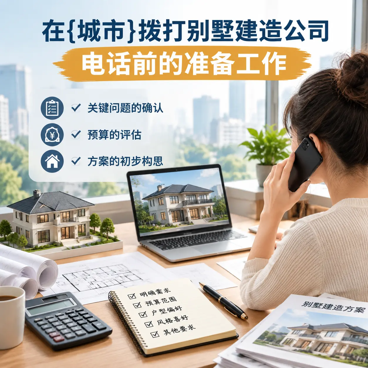 在织金拨打别墅建造公司电话前的准备工作