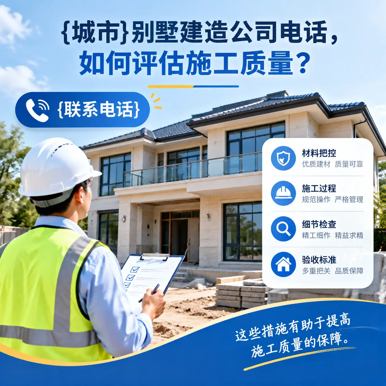 织金别墅建造公司电话，如何评估施工质量？