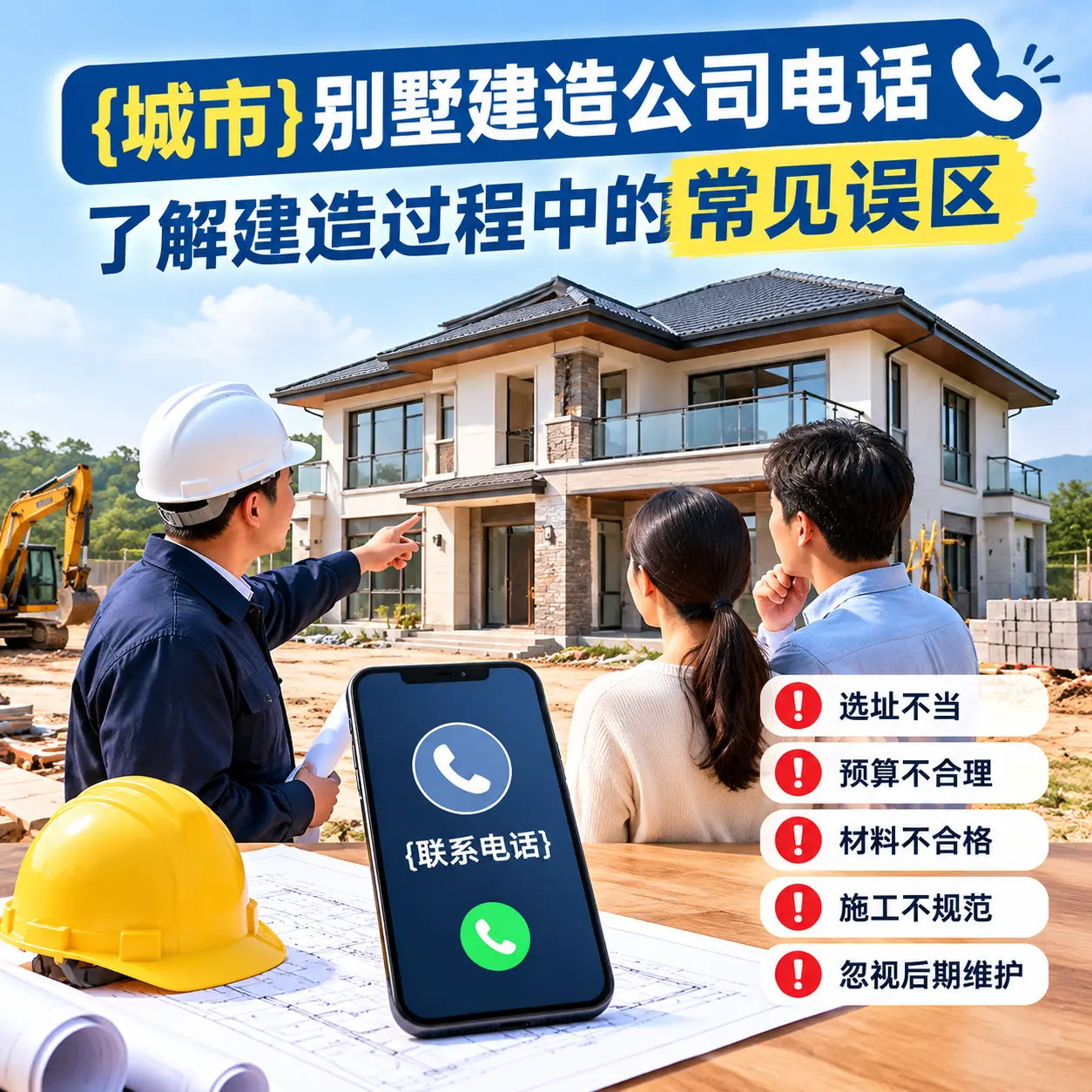 织金别墅建造公司电话，了解建造过程中的常见误区